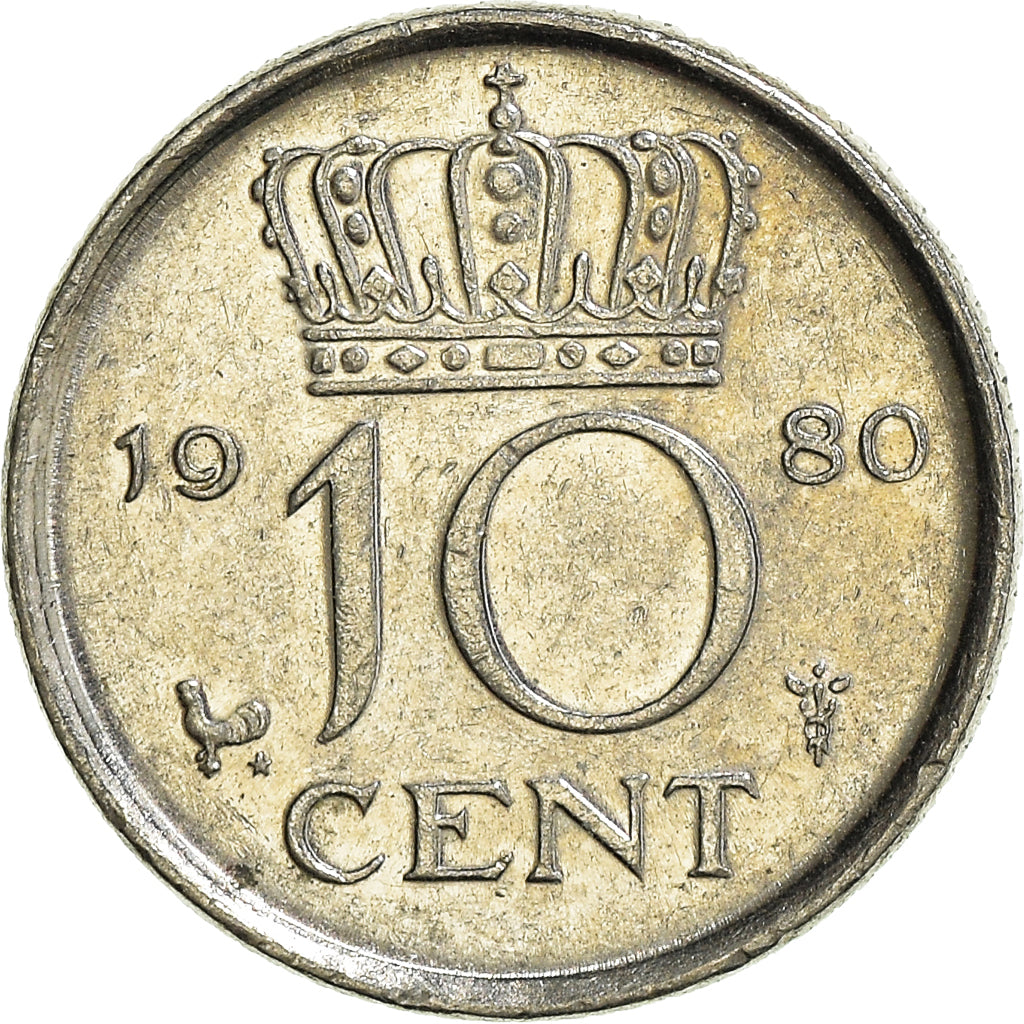 Münze, Niederlande, 10 Cents, 1980
