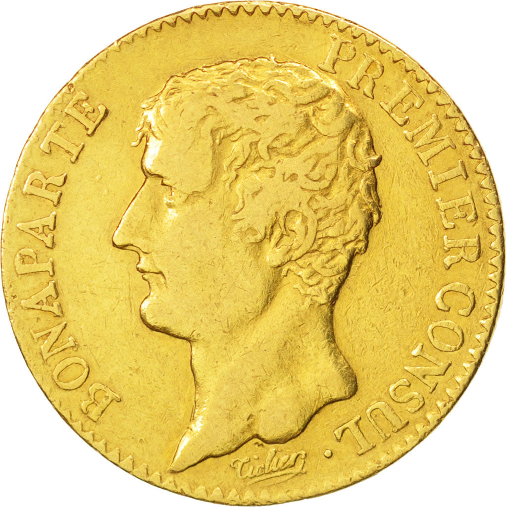 France, Napoléon I, 20 Francs, An XI, Paris, EF(40-45), Gold, KM:651
