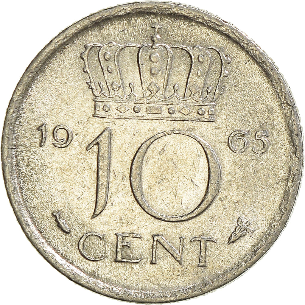Münze, Niederlande, 10 Cents, 1965