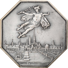France, Token, Chambre de Commerce de Rouen, 1802, Lecomte, AU(55-58), Silver
