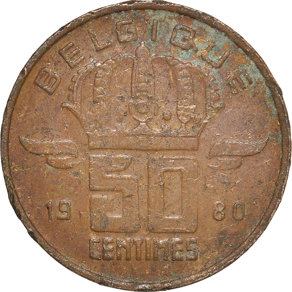 Moneta, Belgio, 50 Centimes, 1980