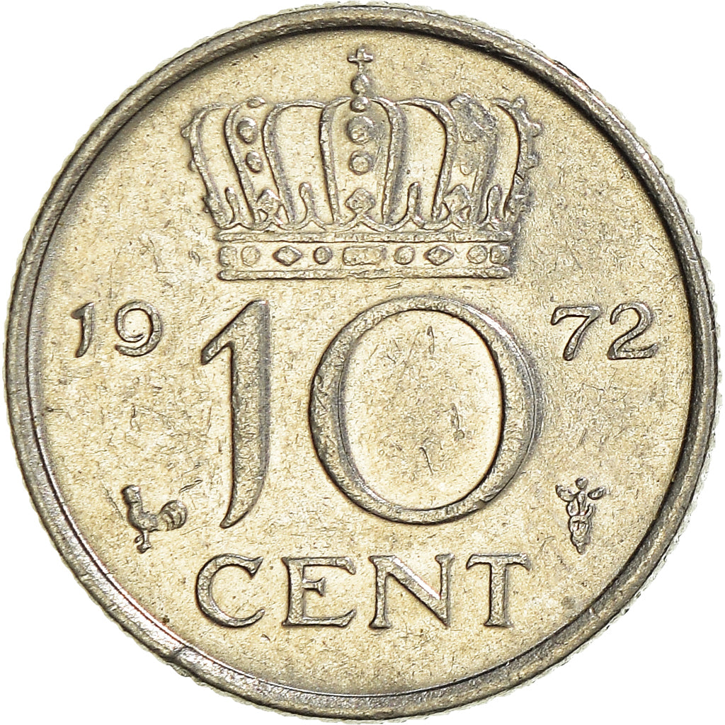 Moneta, Paesi Bassi, 10 Cents, 1972