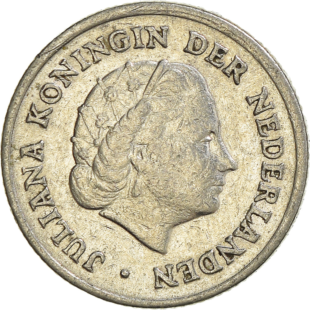 Moeda, Países Baixos, 10 Cents, 1954