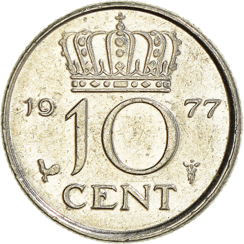 Münze, Niederlande, 10 Cents, 1977