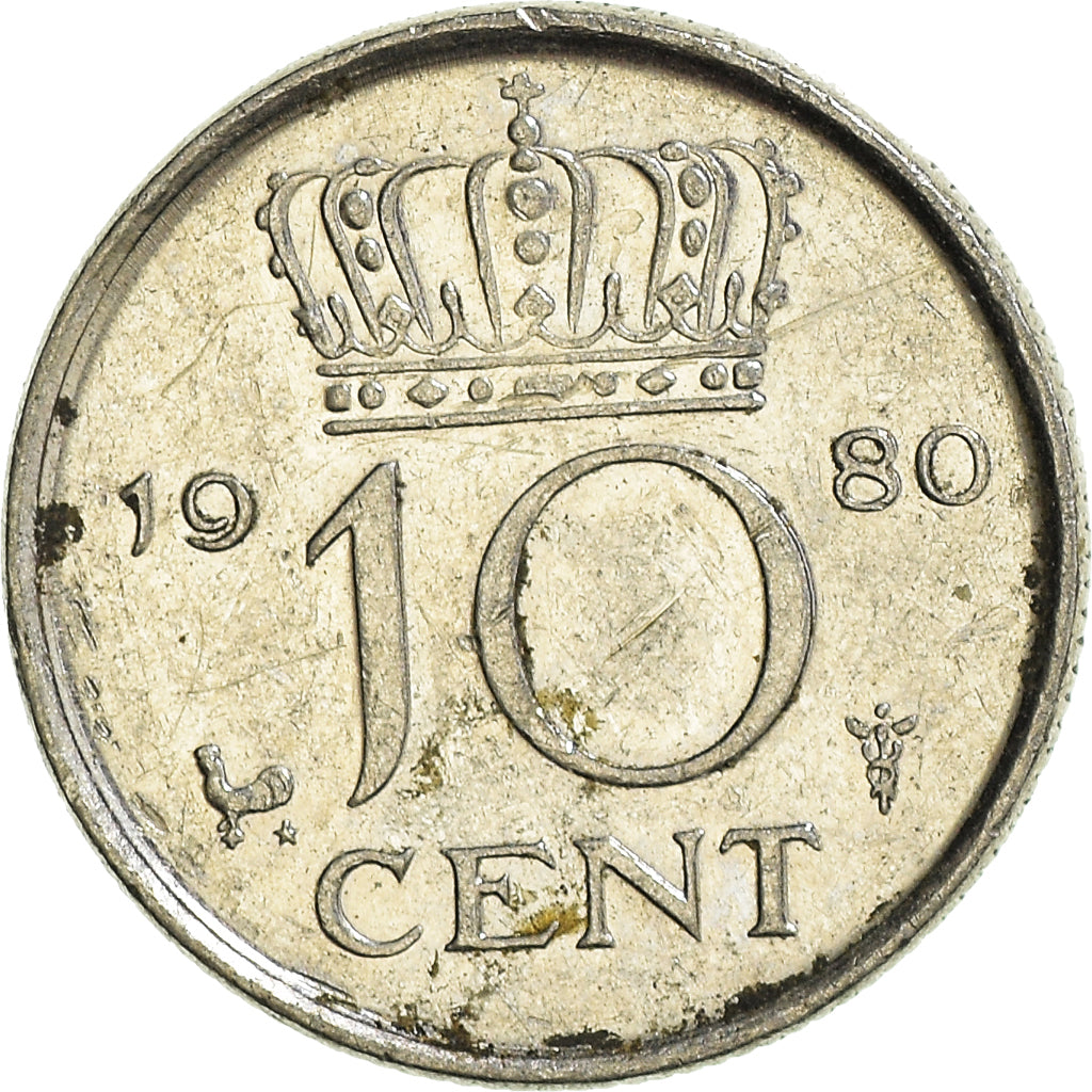 Coin, Netherlands, 10 Cents, 1980