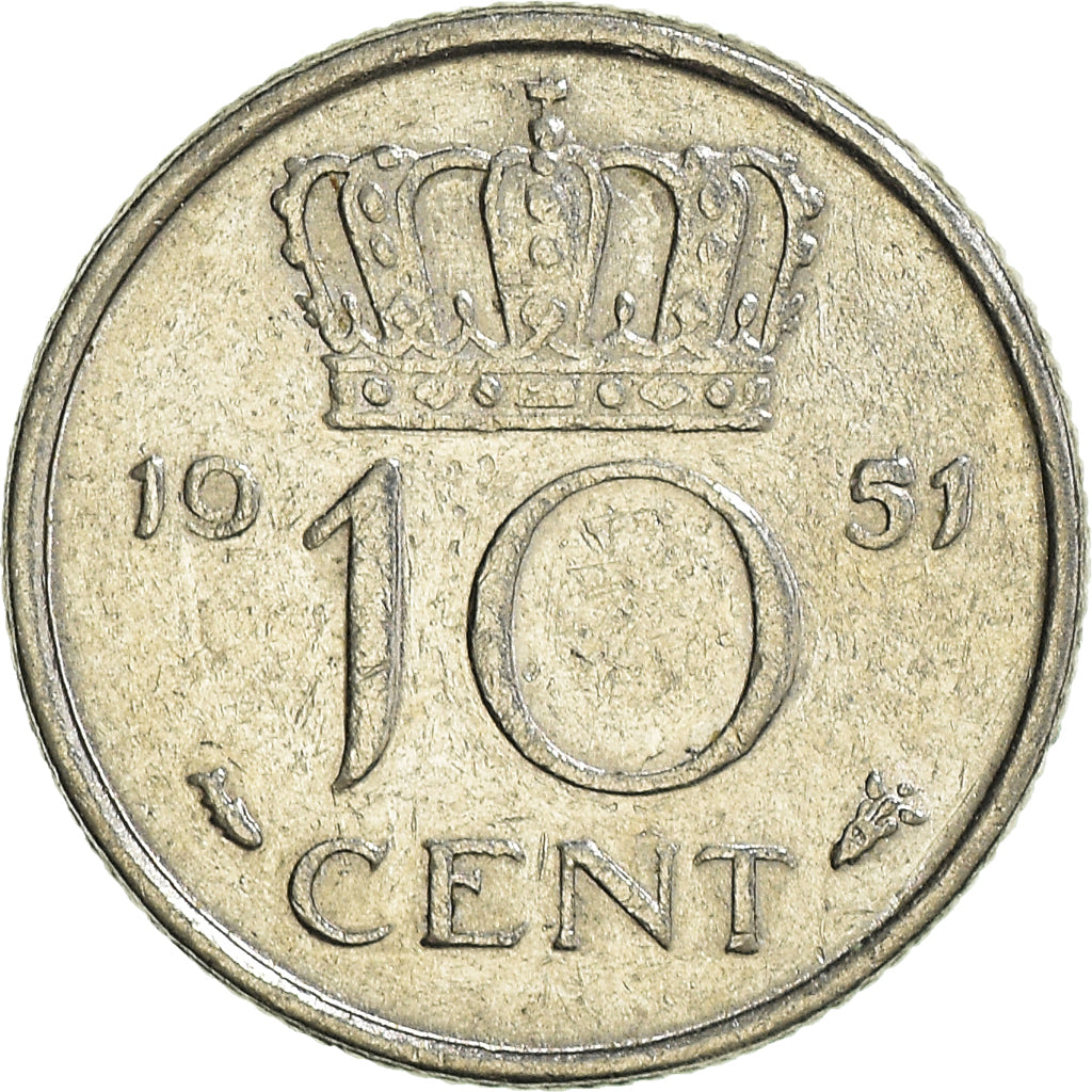 Moneta, Paesi Bassi, 10 Cents, 1951