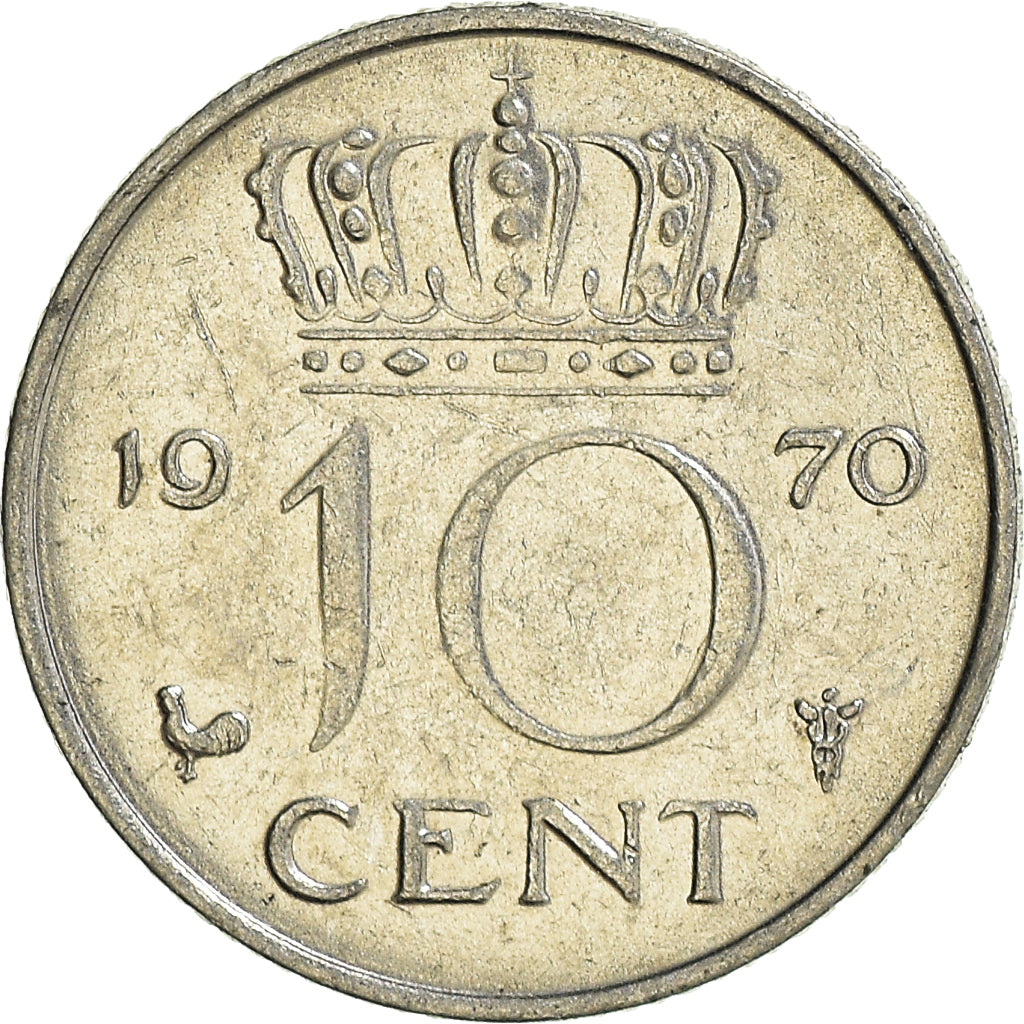 Münze, Niederlande, 10 Cents, 1970
