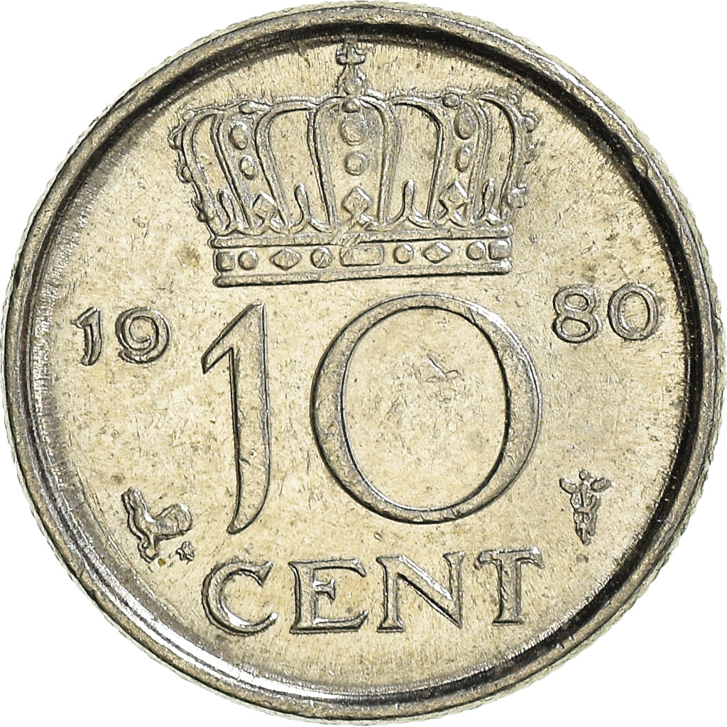 Munten, Nederland, 10 Cents, 1980