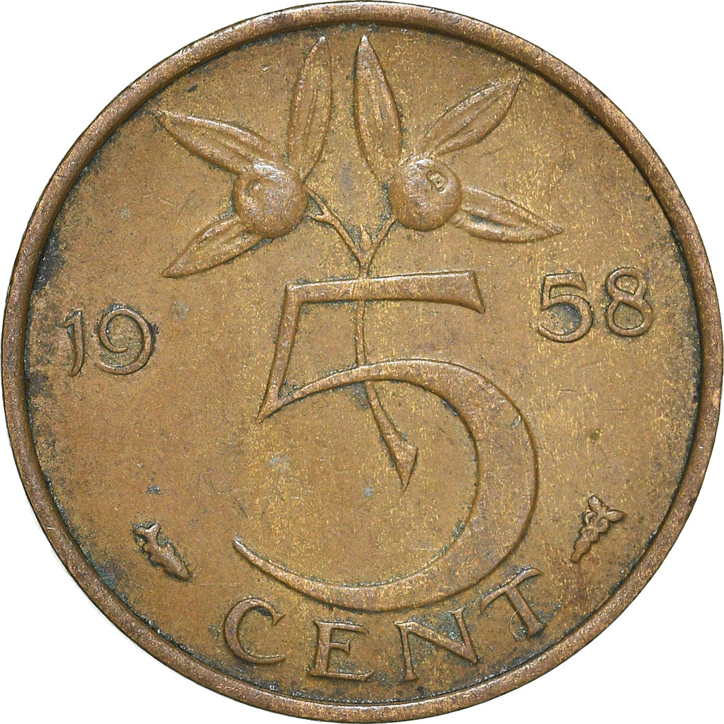 Moneta, Paesi Bassi, 5 Cents, 1958