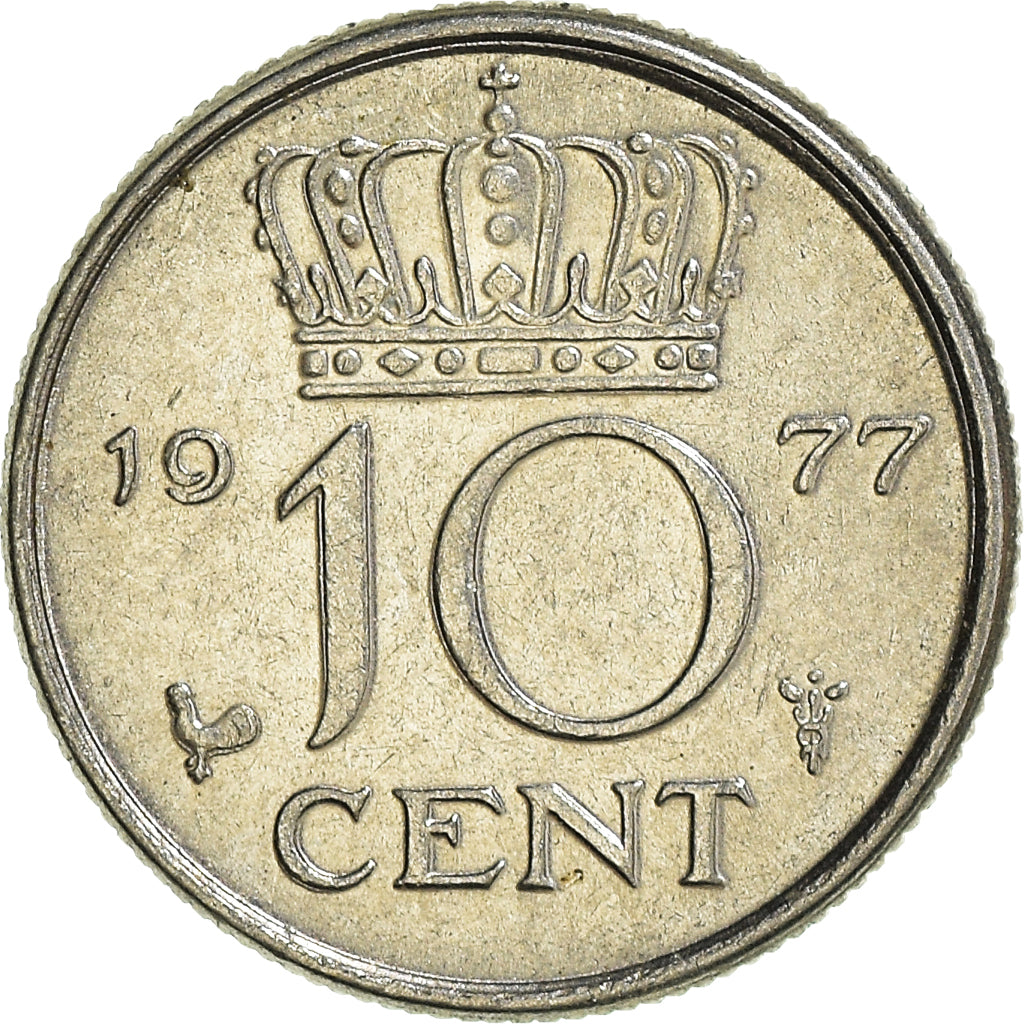 Münze, Niederlande, 10 Cents, 1977