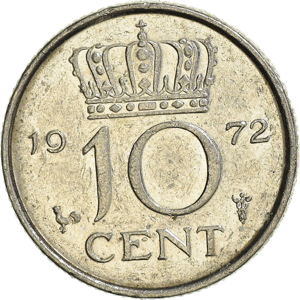 Münze, Niederlande, 10 Cents, 1972