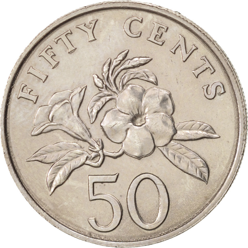 Moneta, Singapore, 50 Cents, 1986, British Royal Mint, SPL, Rame-nichel, KM:53.1