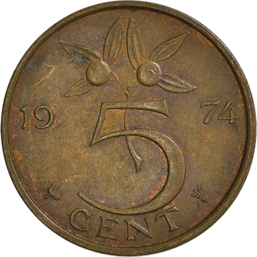 Münze, Niederlande, 5 Cents, 1974