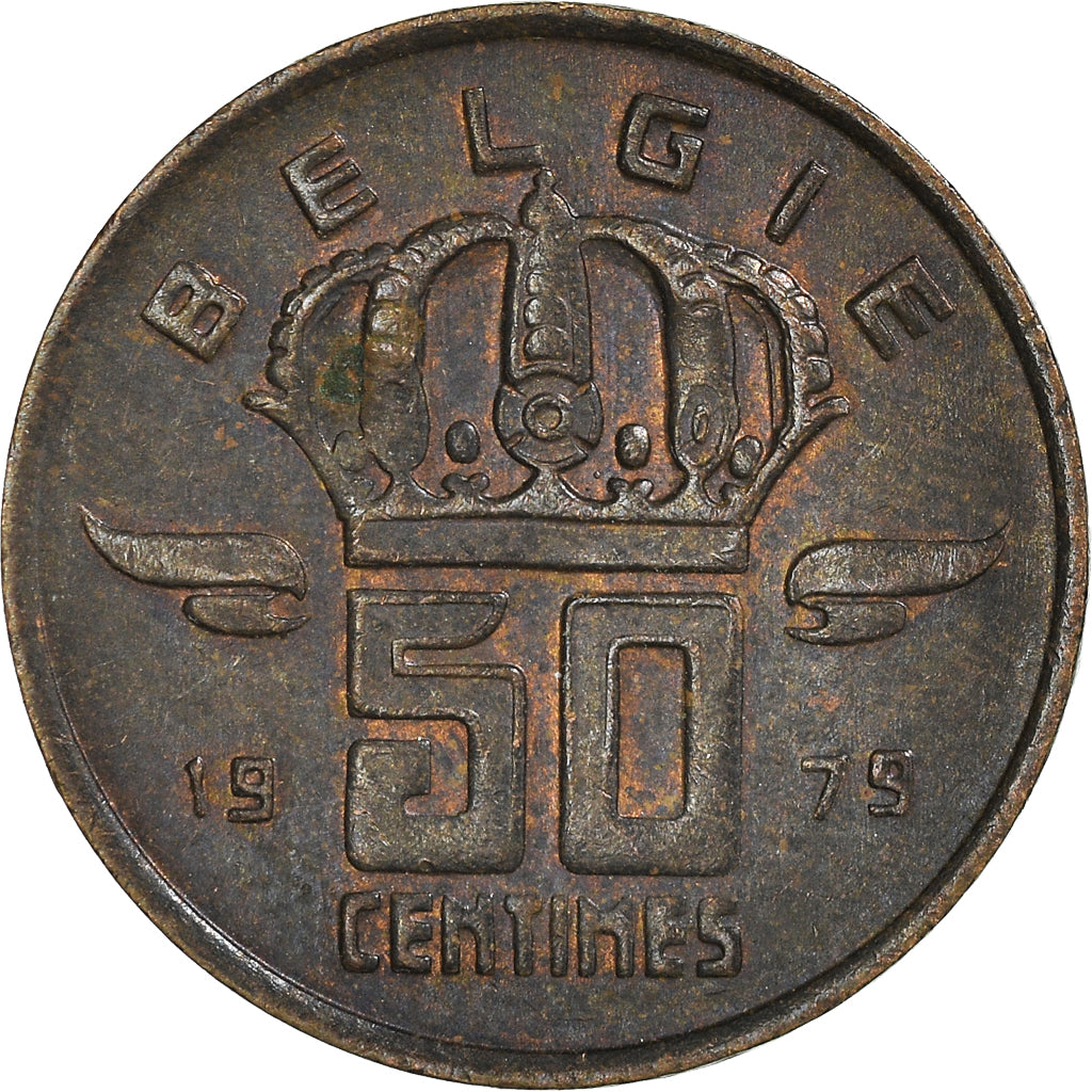 Moneta, Belgio, 50 Centimes, 1975