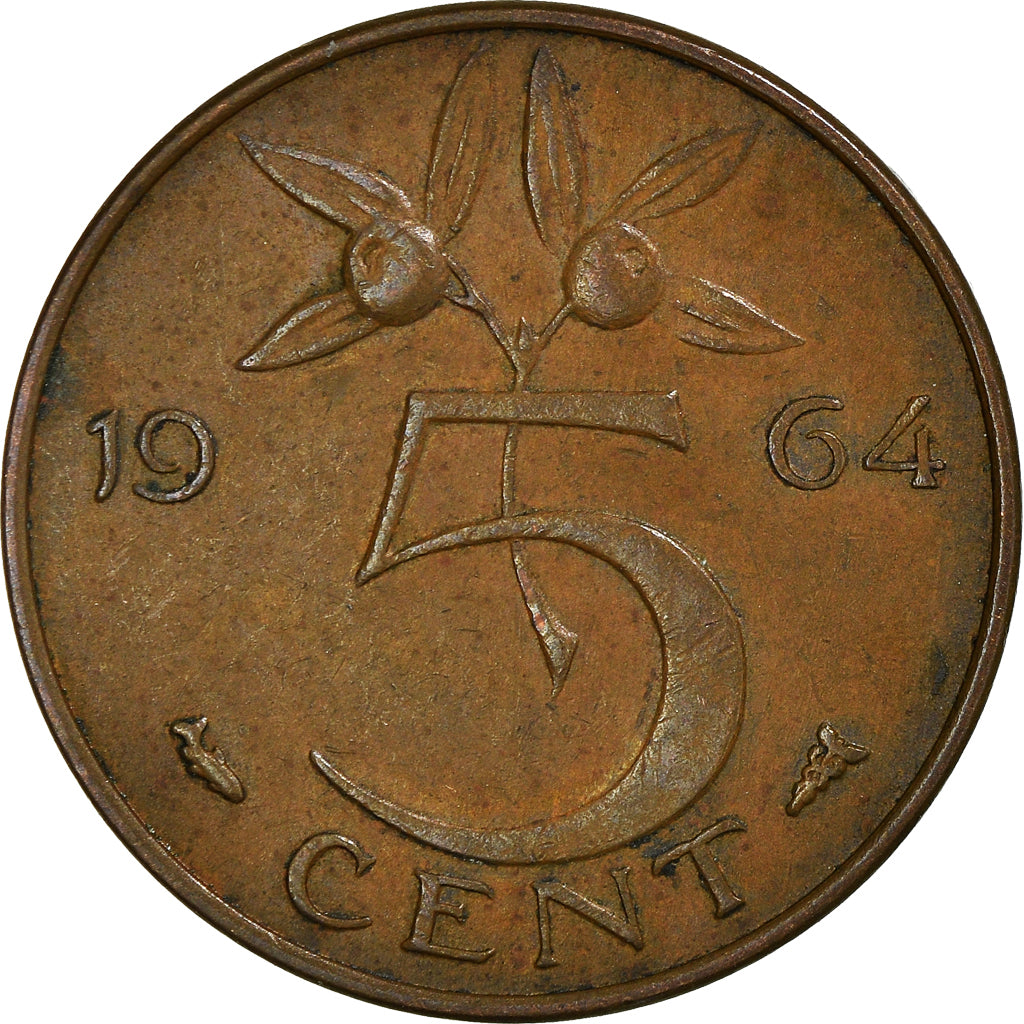Moneta, Paesi Bassi, 5 Cents, 1964