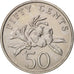 Moneta, Singapur, 50 Cents, 1989, British Royal Mint, AU(55-58), Miedź-Nikiel