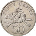Coin, Singapore, 50 Cents, 1989, British Royal Mint, AU(55-58), Copper-nickel