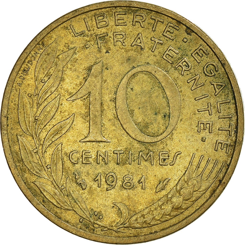 Coin, France, 10 Centimes, 1981