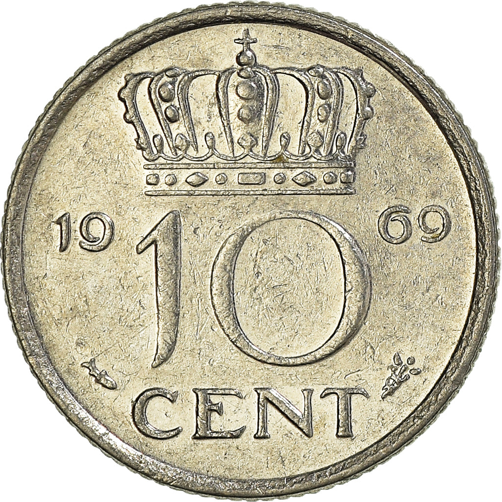 Munten, Nederland, 10 Cents, 1969