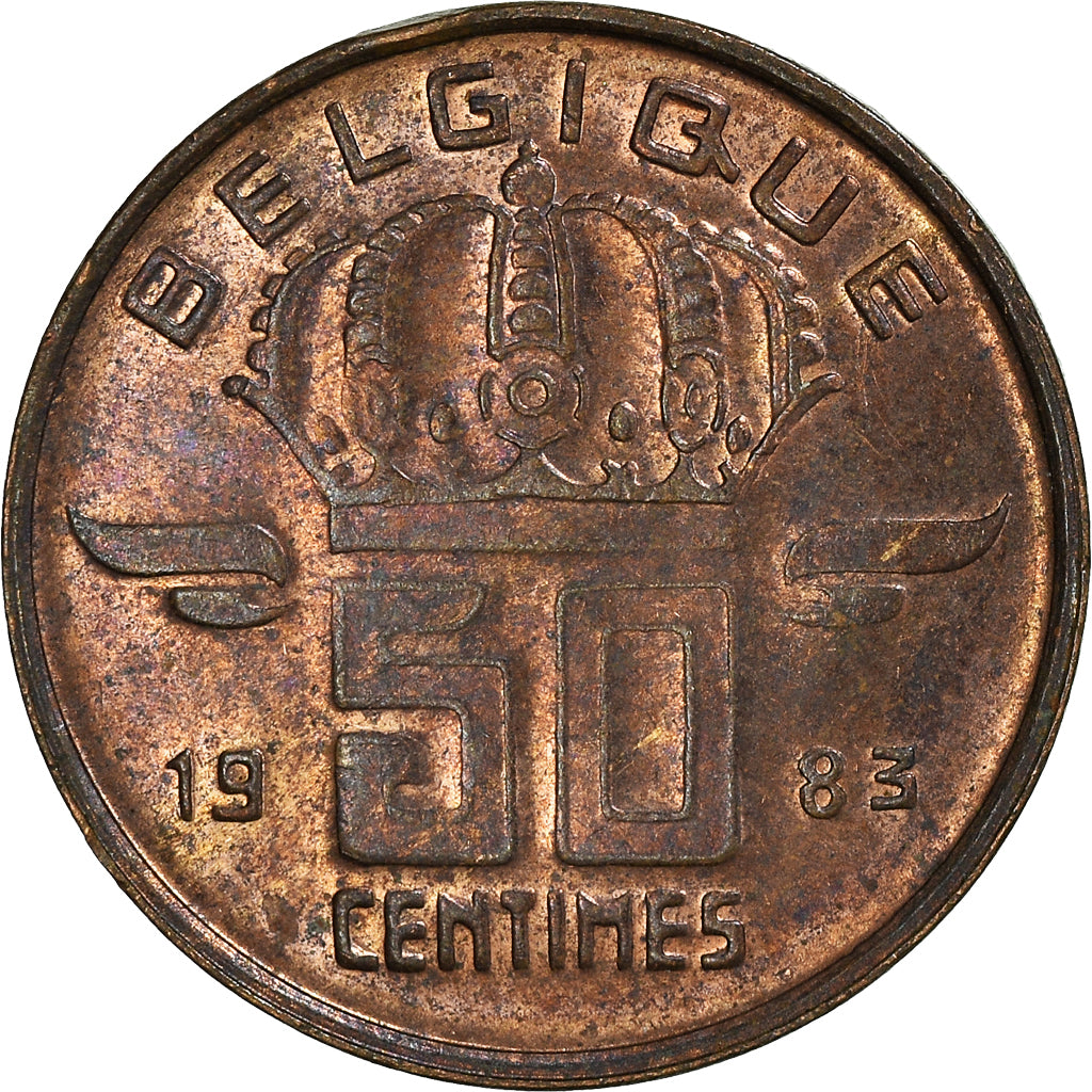 Moneta, Belgio, 50 Centimes, 1983