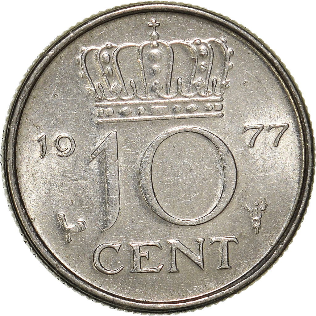 Münze, Niederlande, 10 Cents, 1977