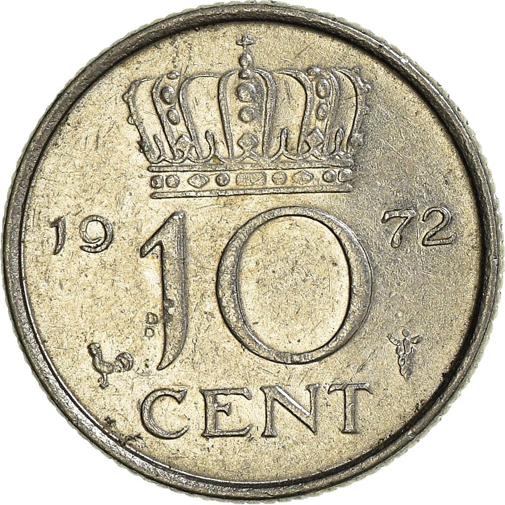 Münze, Niederlande, 10 Cents, 1972