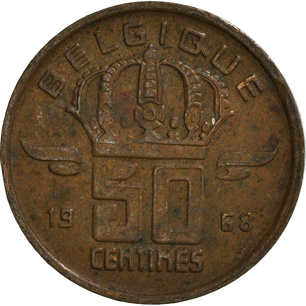 Moneda, Bélgica, 50 Centimes, 1968
