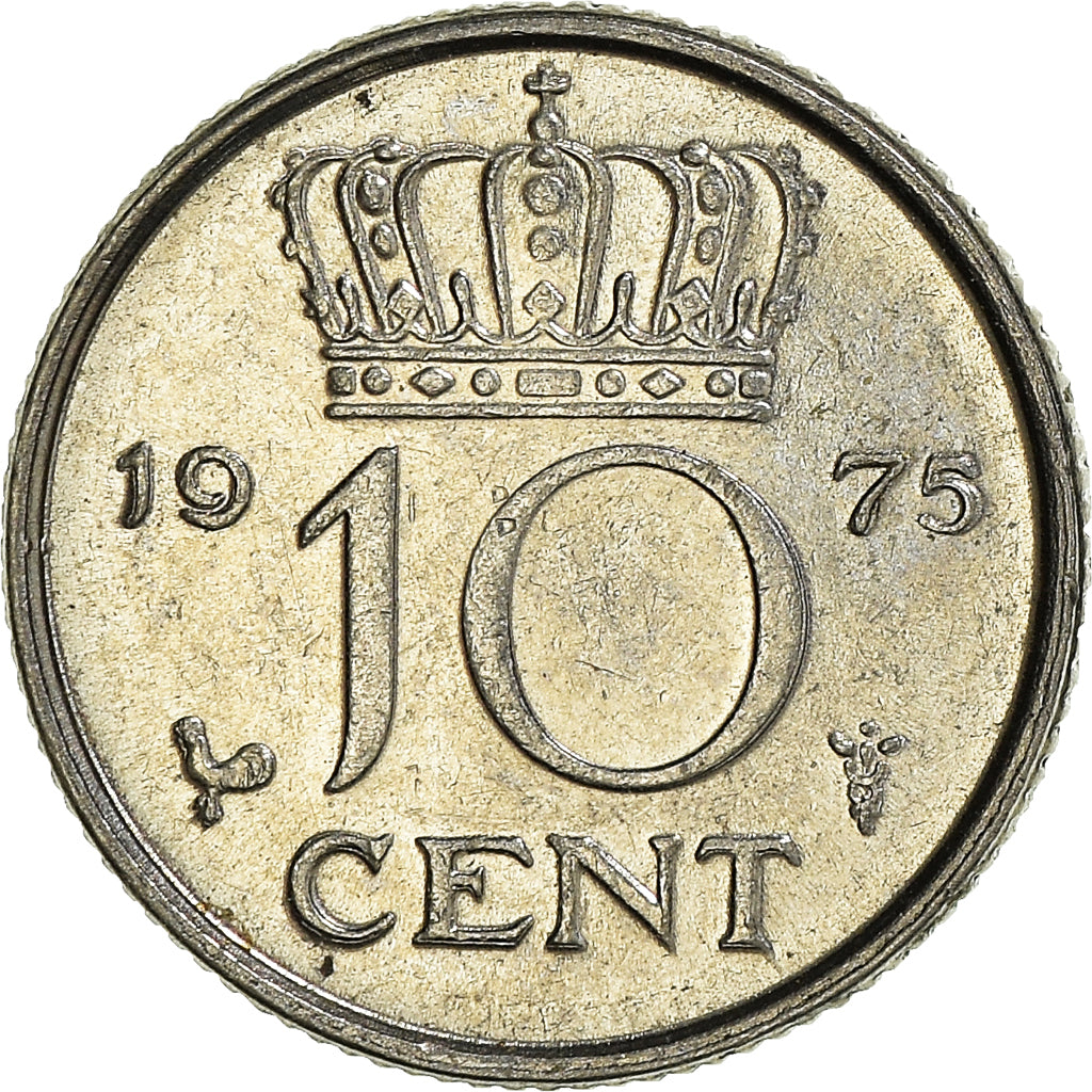 Münze, Niederlande, 10 Cents, 1975
