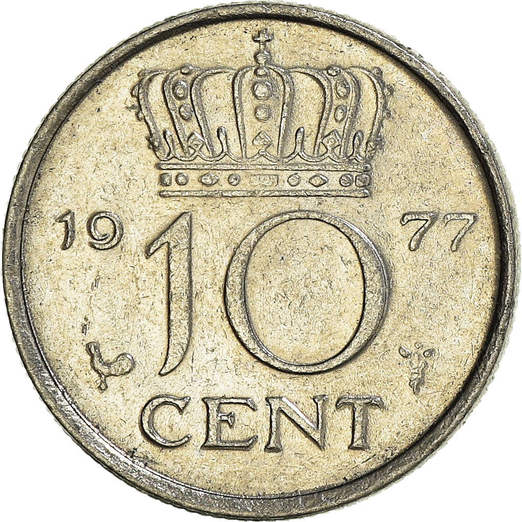 Münze, Niederlande, 10 Cents, 1977