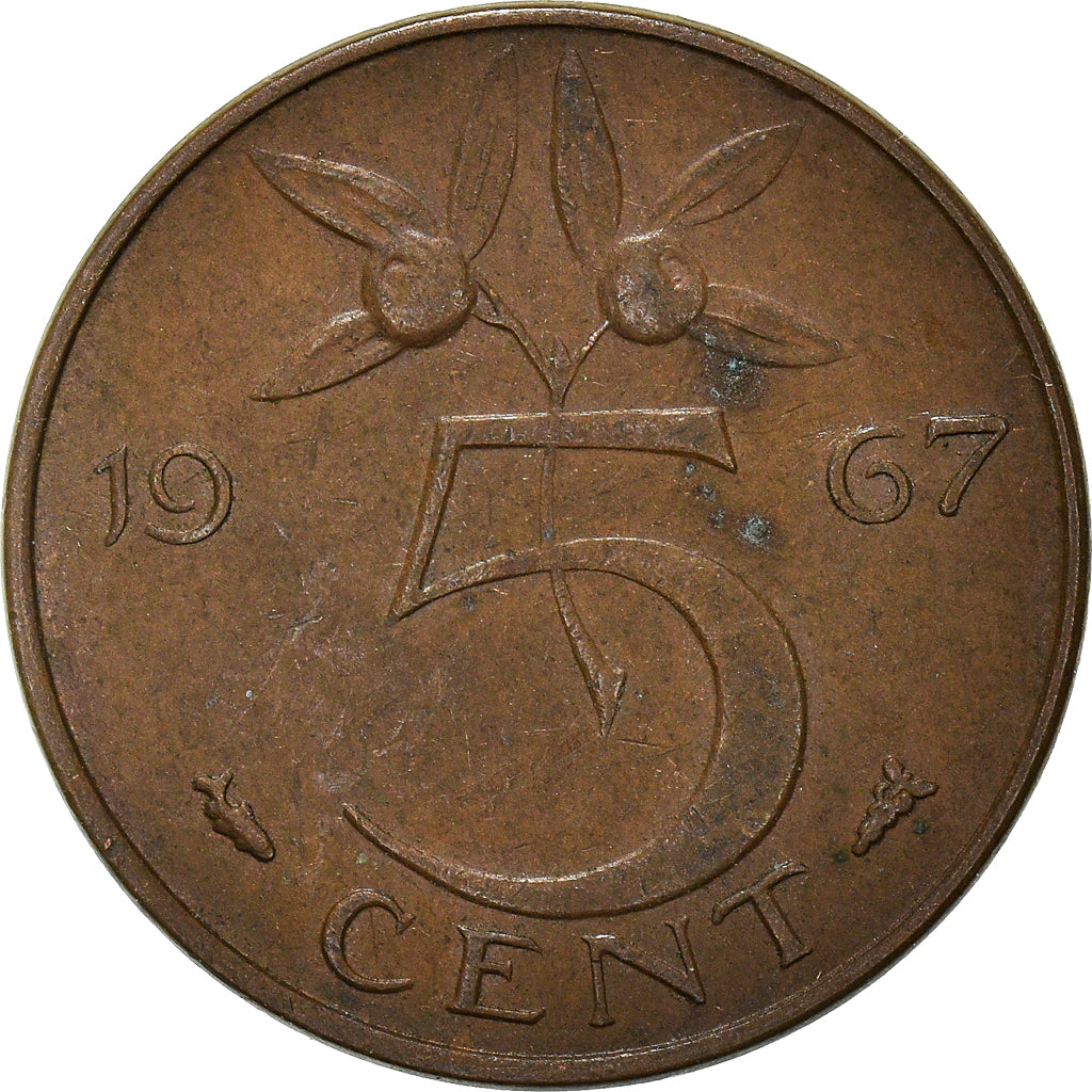 Moneda, Países Bajos, 5 Cents, 1967