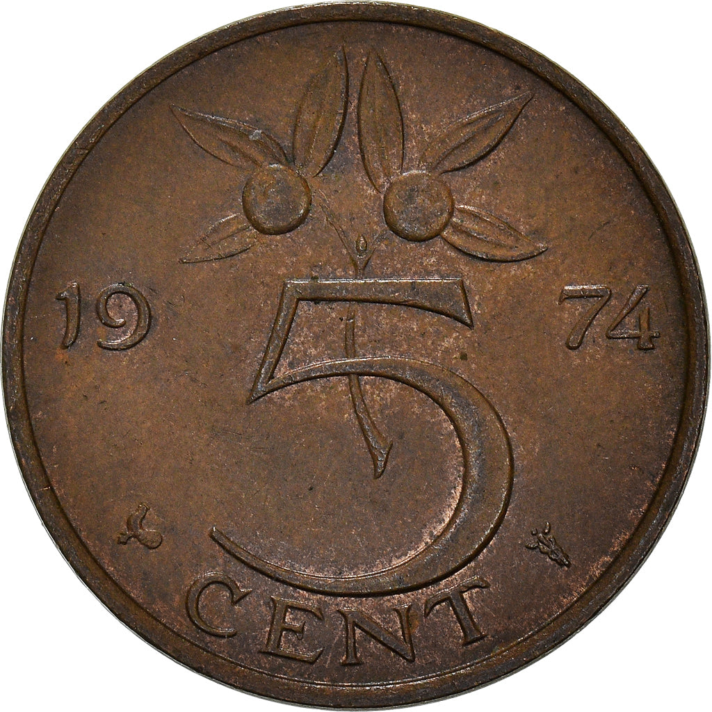 Coin, Netherlands, 5 Cents, 1974