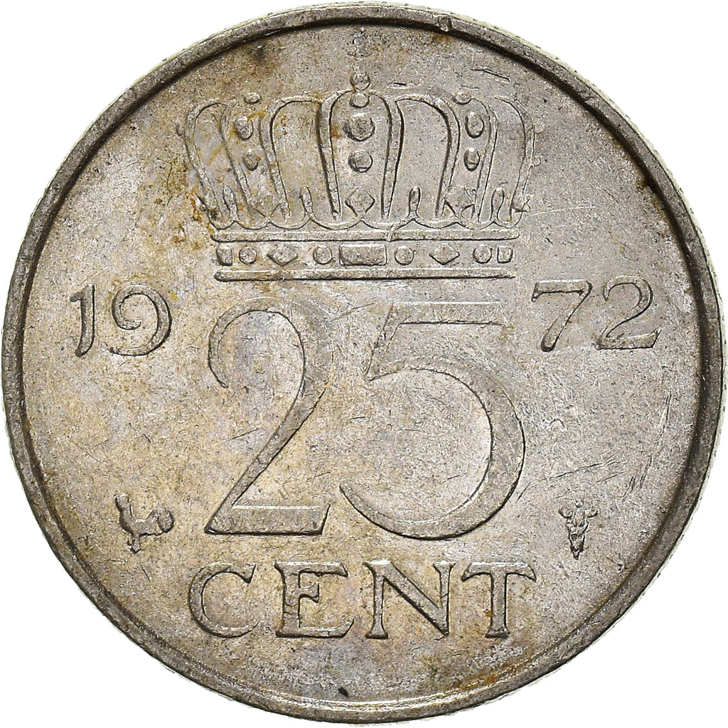 Munten, Nederland, 25 Cents, 1972