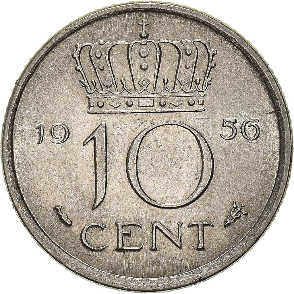 Münze, Niederlande, 10 Cents, 1956
