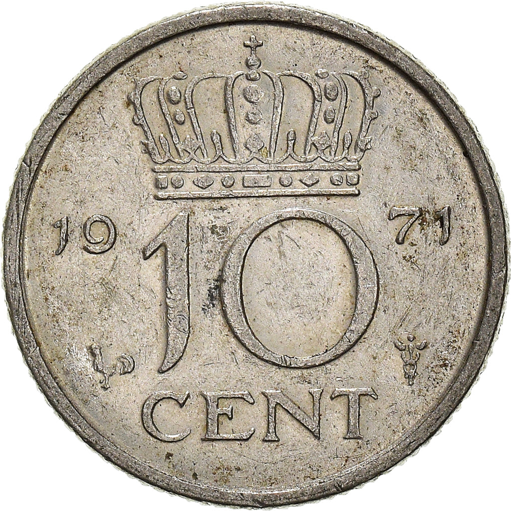 Coin, Netherlands, 10 Cents, 1971