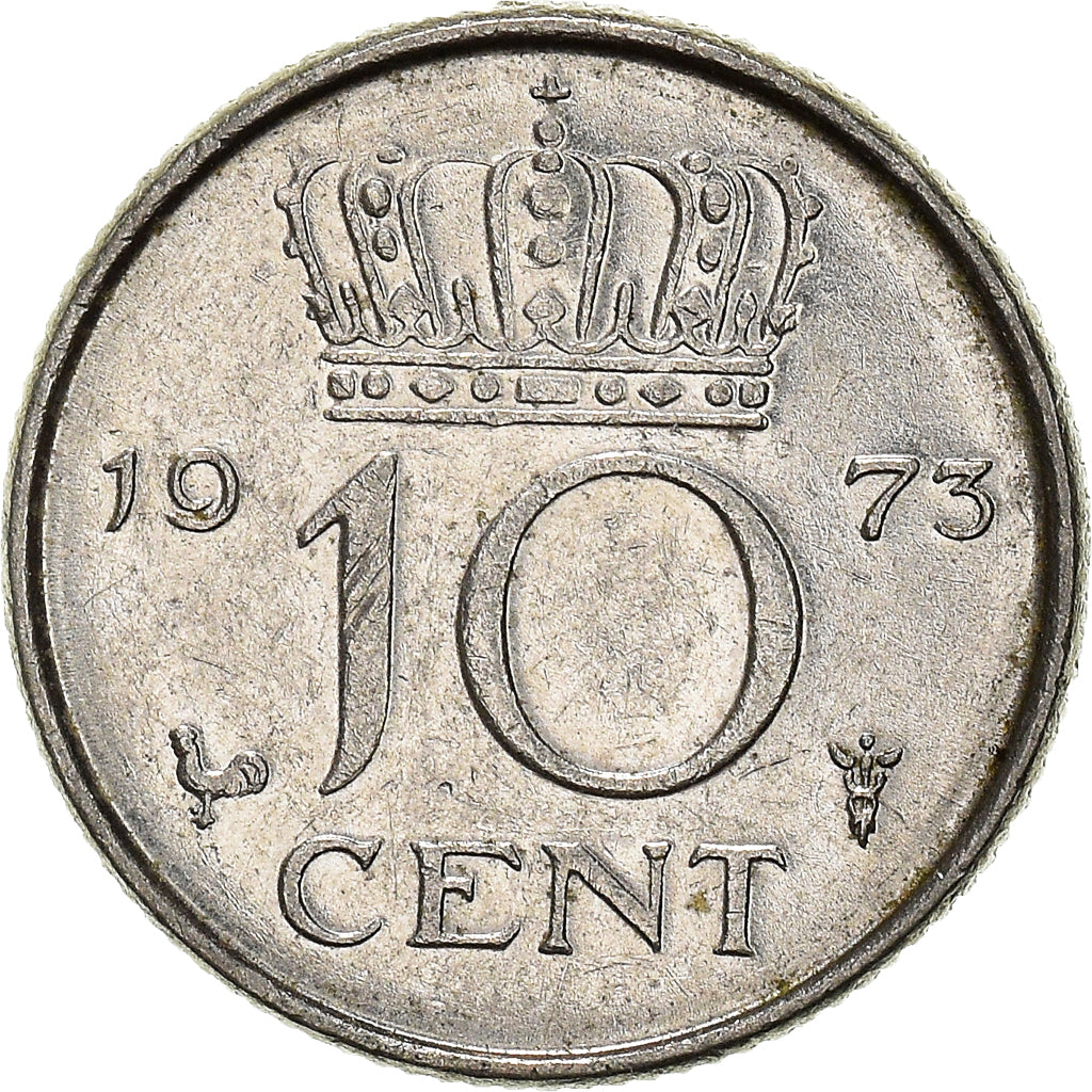 Münze, Niederlande, 10 Cents, 1973