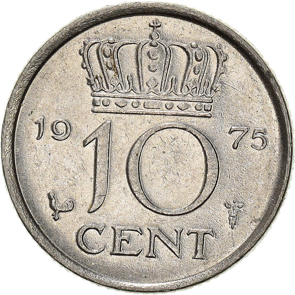 Münze, Niederlande, 10 Cents, 1975