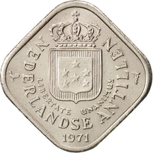 Coin, Netherlands Antilles, Juliana, 5 Cents, 1971, AU(55-58), Copper-nickel
