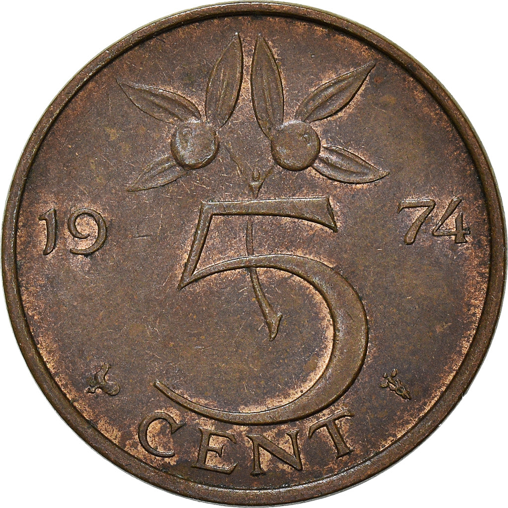 Münze, Niederlande, 5 Cents, 1974