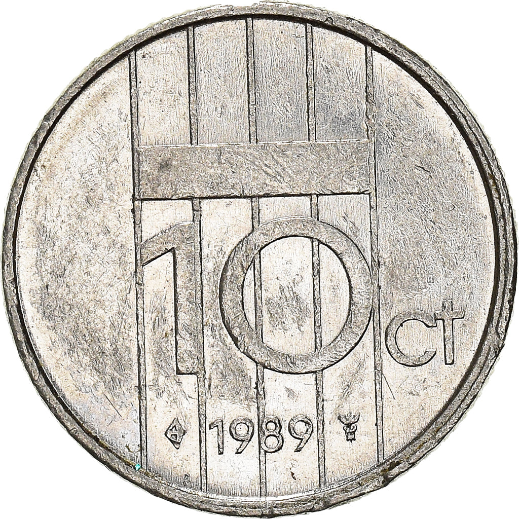 Moneda, Países Bajos, 10 Cents, 1989