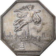 France, Token, Chambre de Commerce de Rouen, 1802, Lecomte, AU(50-53), Silver