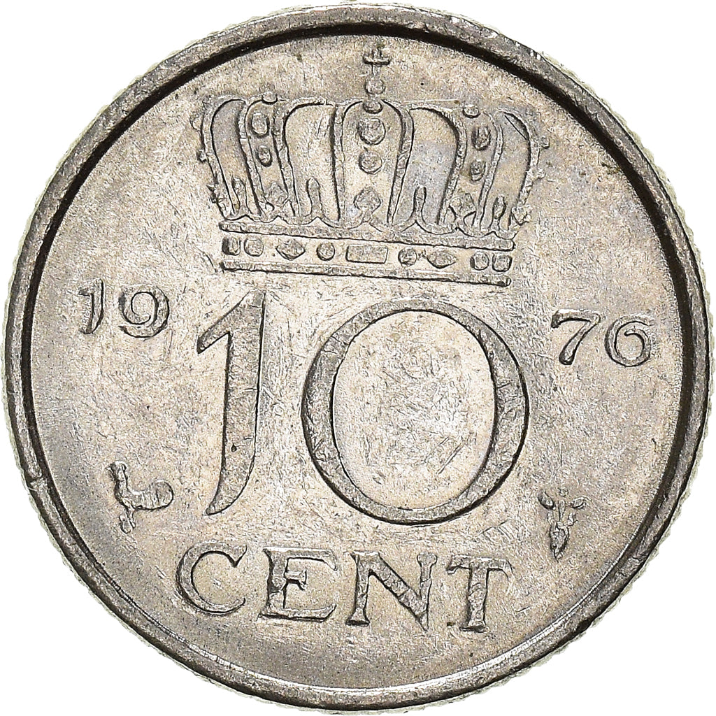 Moneda, Países Bajos, 10 Cents, 1976