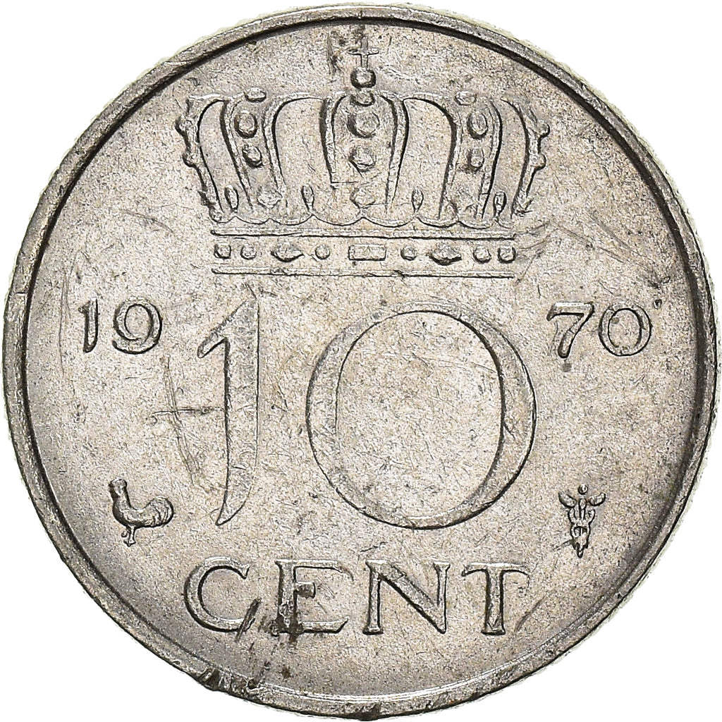 Moneta, Paesi Bassi, 10 Cents, 1970