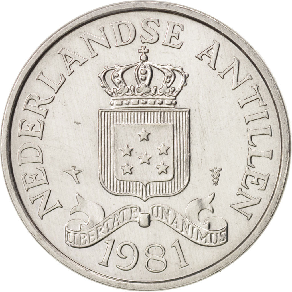 Coin, Netherlands Antilles, Juliana, 2-1/2 Cents, 1981, MS(63), Aluminum, KM:9a