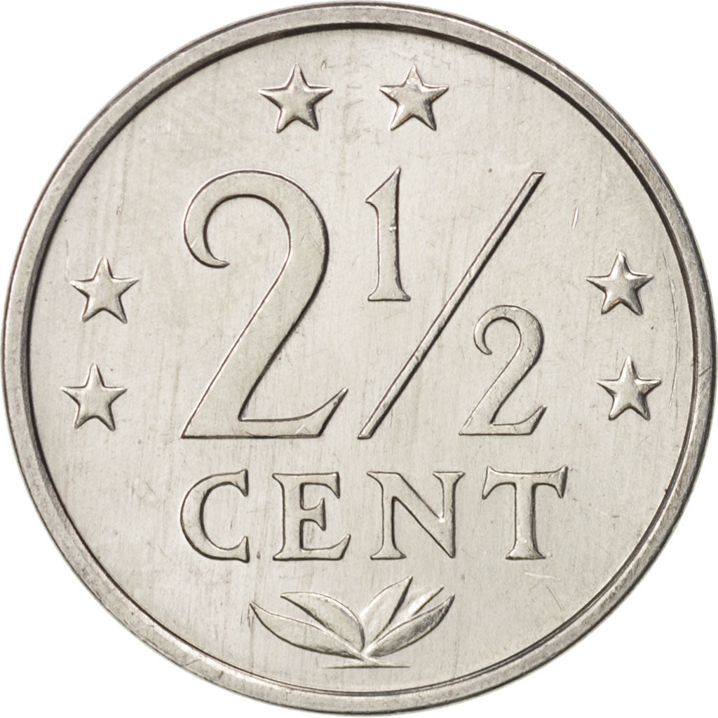 Coin, Netherlands Antilles, Juliana, 2-1/2 Cents, 1981, MS(63), Aluminum, KM:9a
