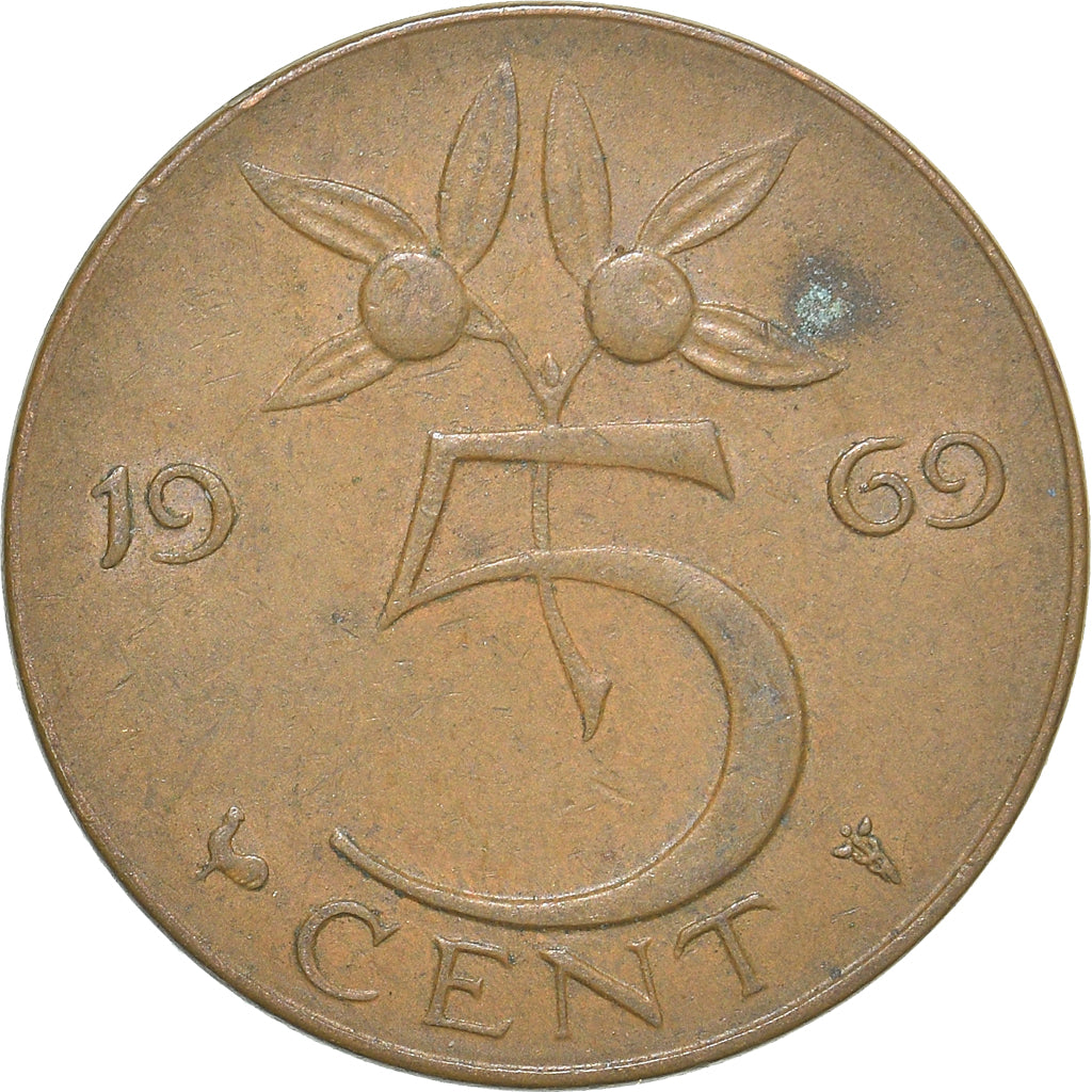 Munten, Nederland, 5 Cents, 1969