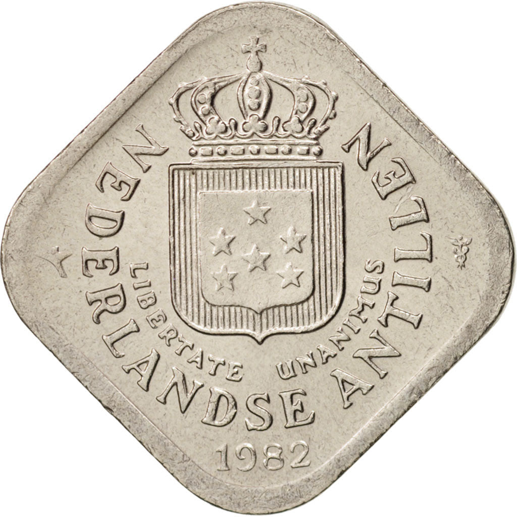 Coin, Netherlands Antilles, Juliana, 5 Cents, 1982, MS(63), Copper-nickel, KM:13