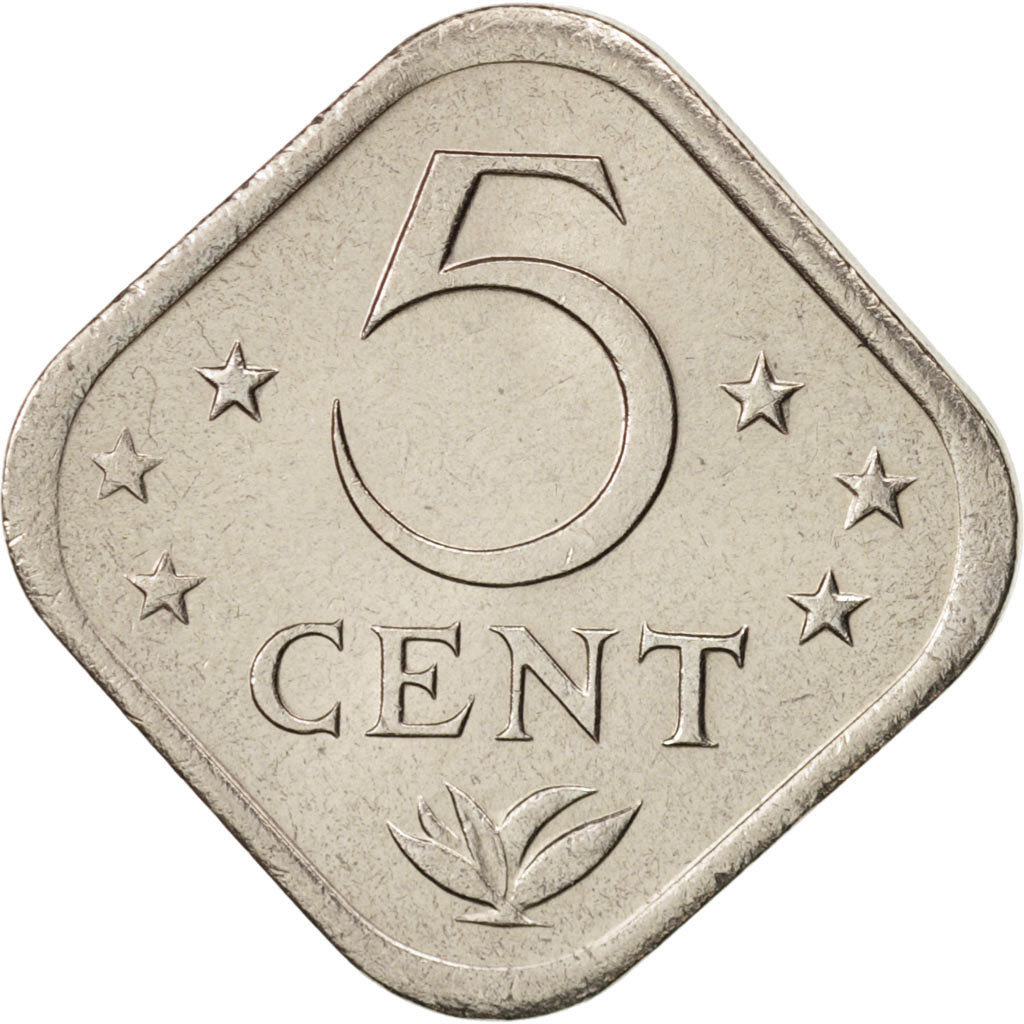 Coin, Netherlands Antilles, Juliana, 5 Cents, 1982, MS(63), Copper-nickel, KM:13