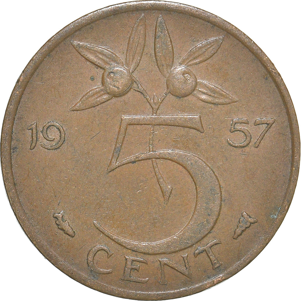 Munten, Nederland, 5 Cents, 1957