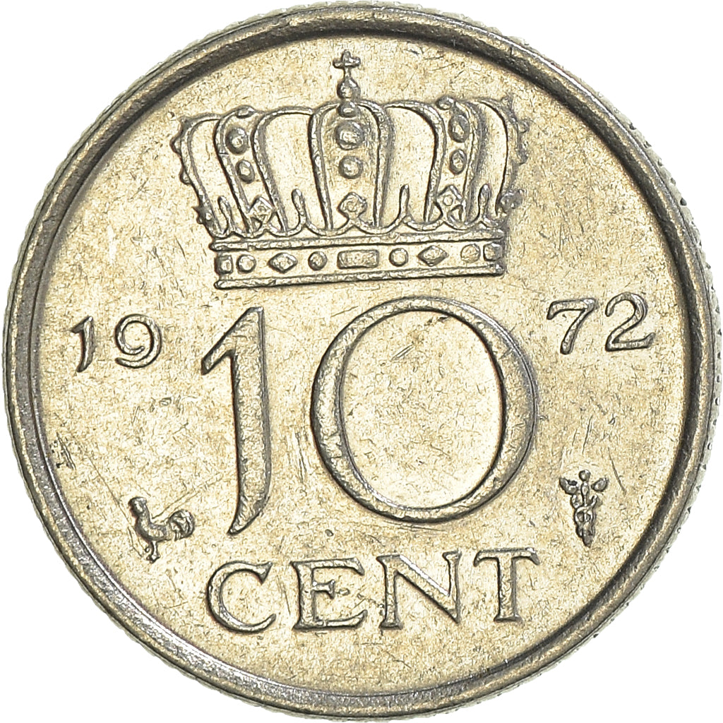 Moneta, Paesi Bassi, 10 Cents, 1972
