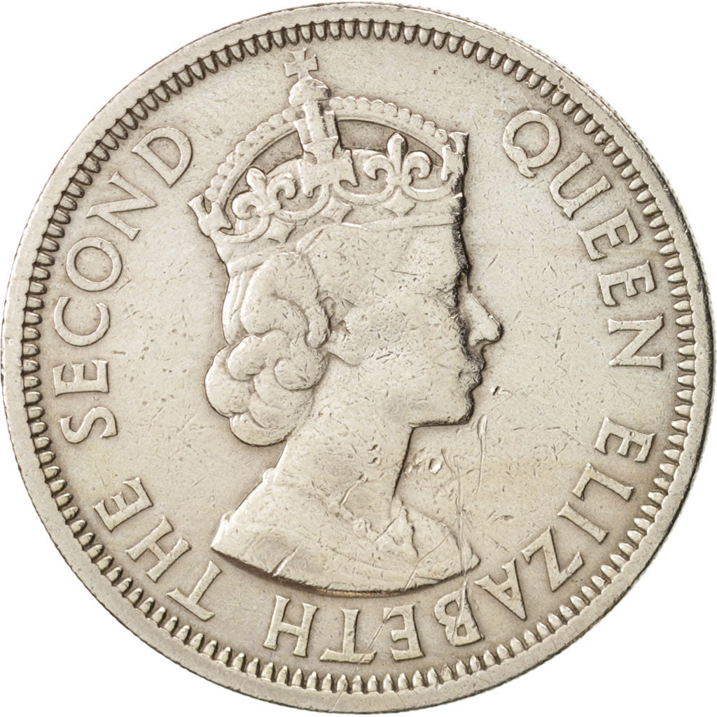 Osten Karibik Staaten, Elizabeth II, 50 Cents, 1955, EF(40-45), KM:7